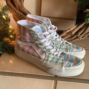 Multi-Color HighTop Vans sz 7.5